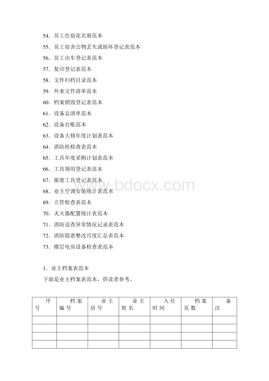 住宅小区物业管理常用表格Word下载.docx_第3页