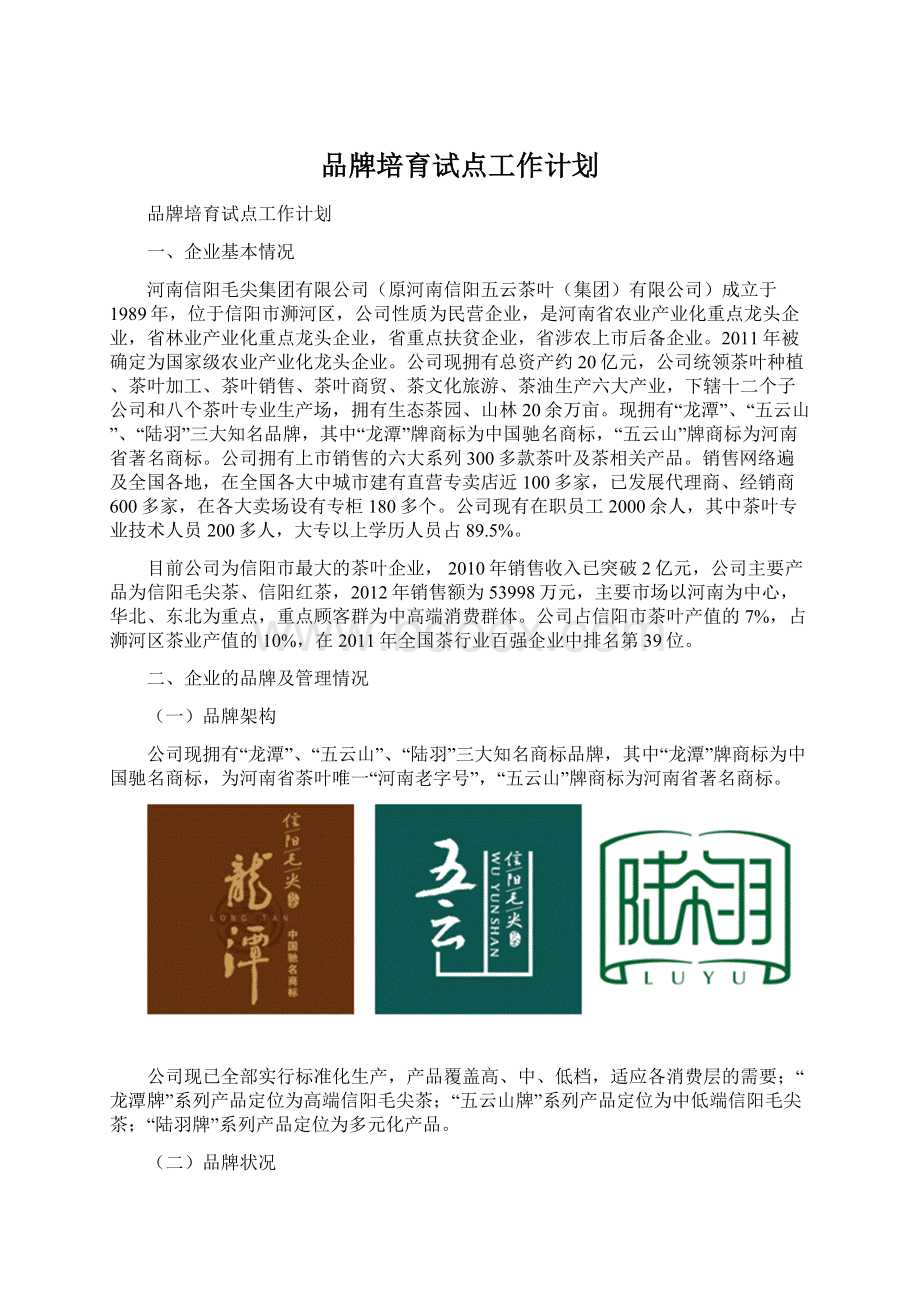 品牌培育试点工作计划.docx