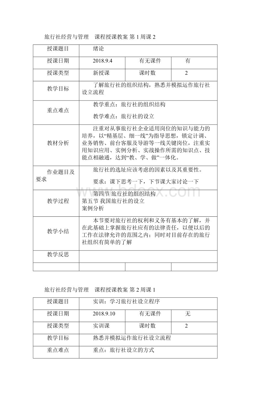 旅行社经营与管理组织备课教案Word文档格式.docx_第2页