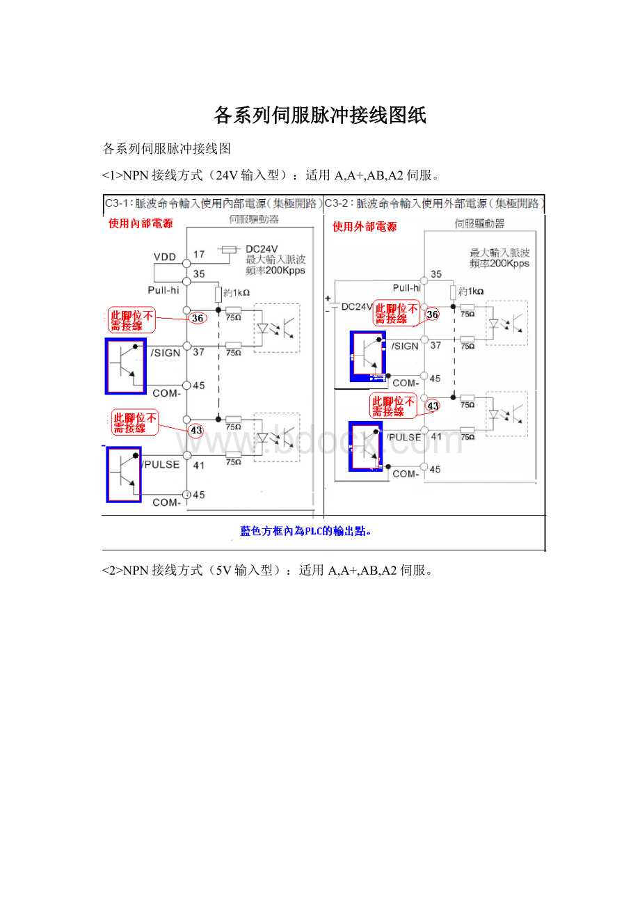 各系列伺服脉冲接线图纸.docx_第1页