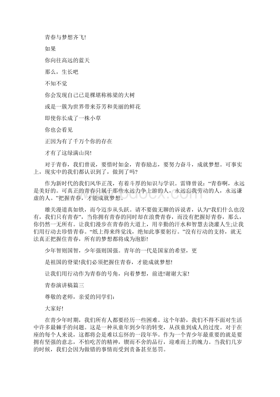 励志青春精彩演讲稿六篇.docx_第2页