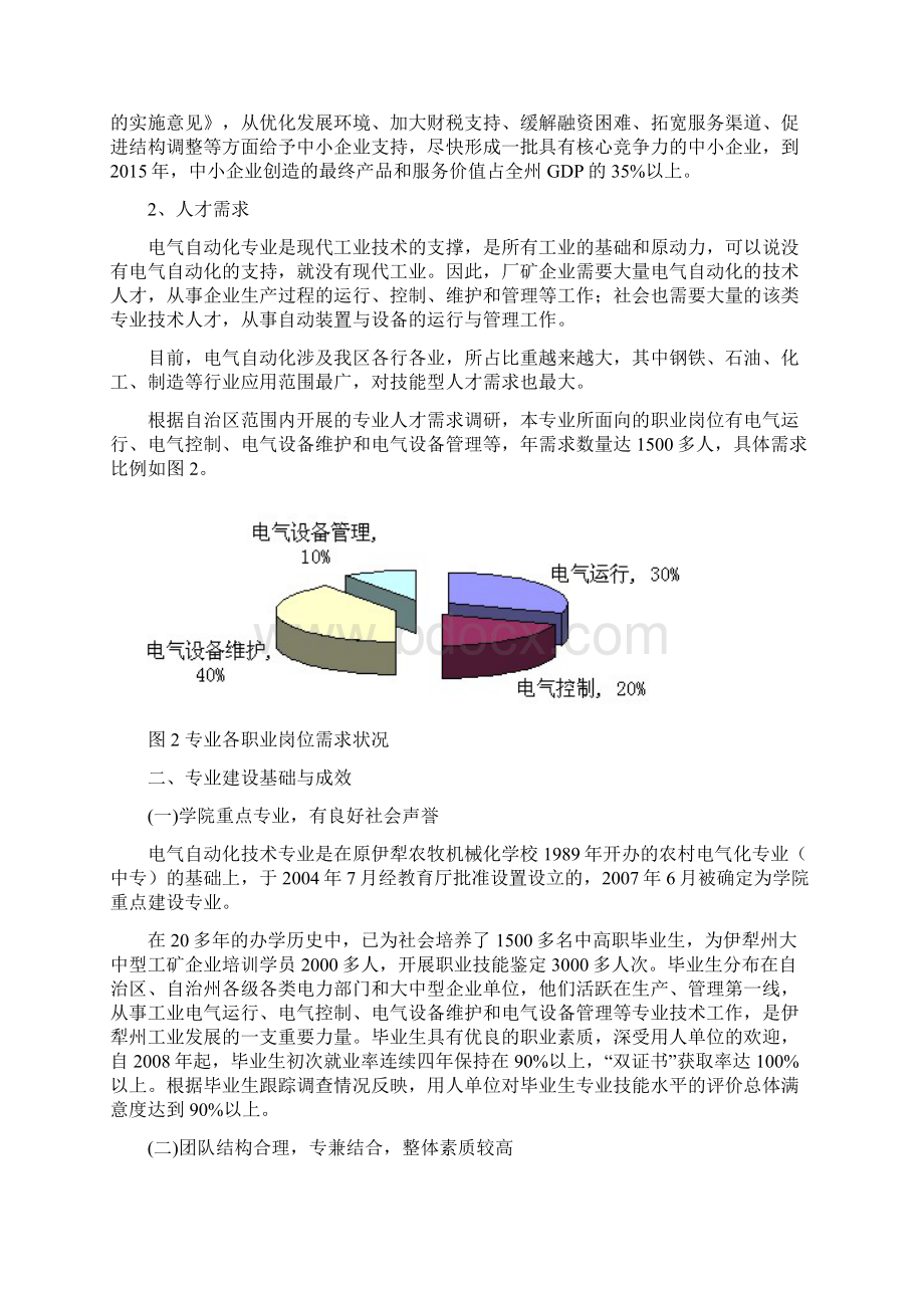 伊犁职业技术学院电气自动化技术专业建设方案Word文档下载推荐.docx_第3页