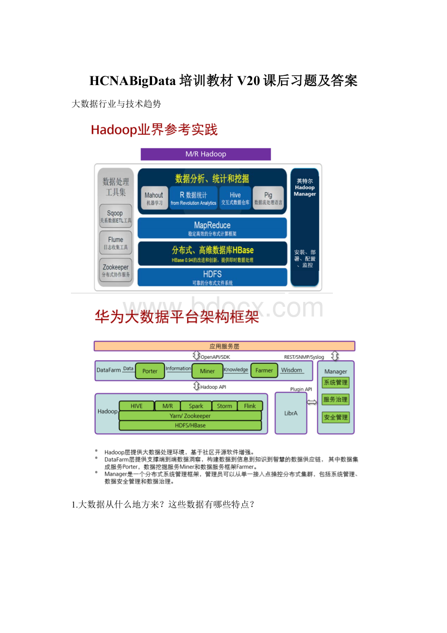 HCNABigData培训教材V20课后习题及答案.docx