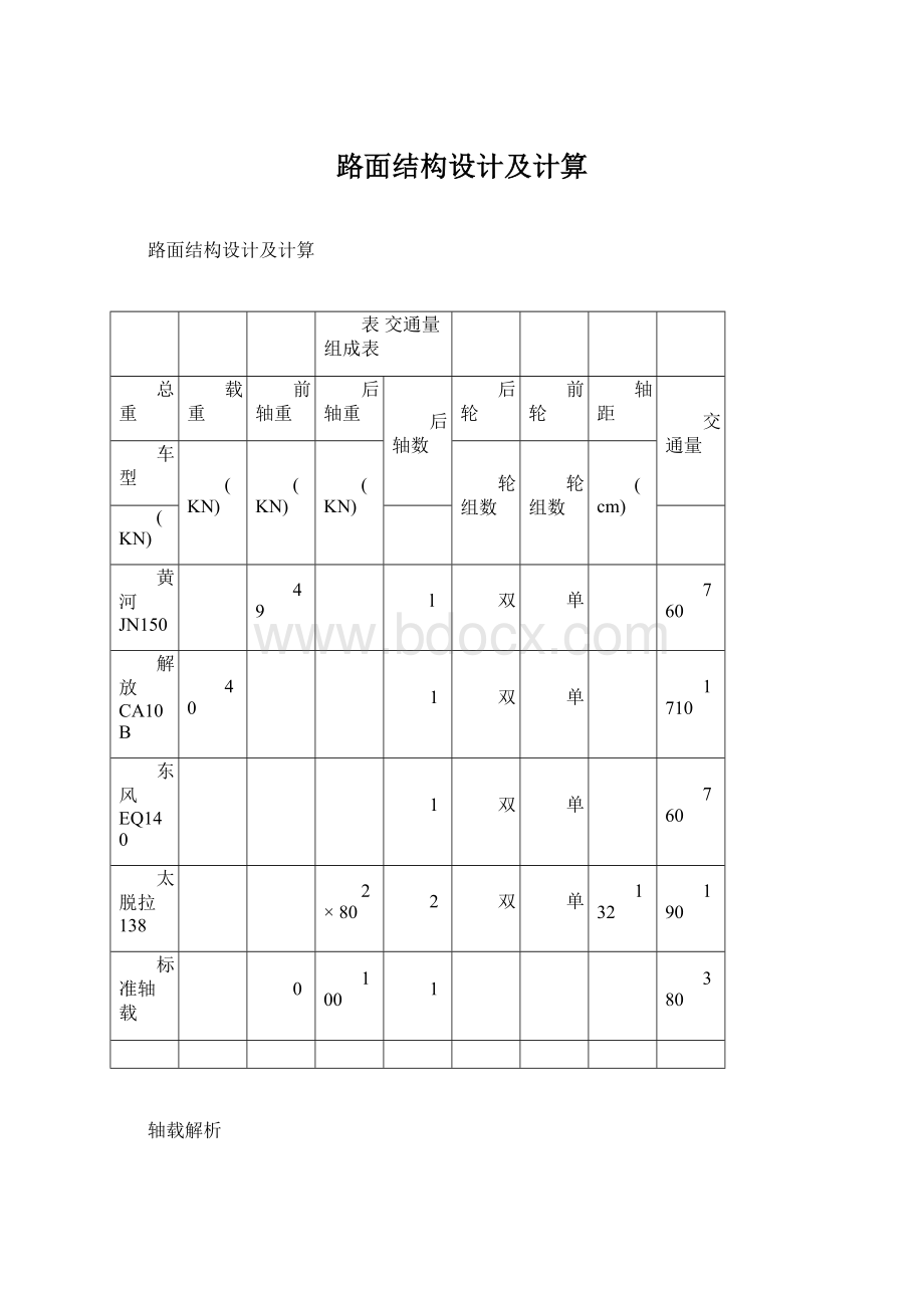 路面结构设计及计算.docx