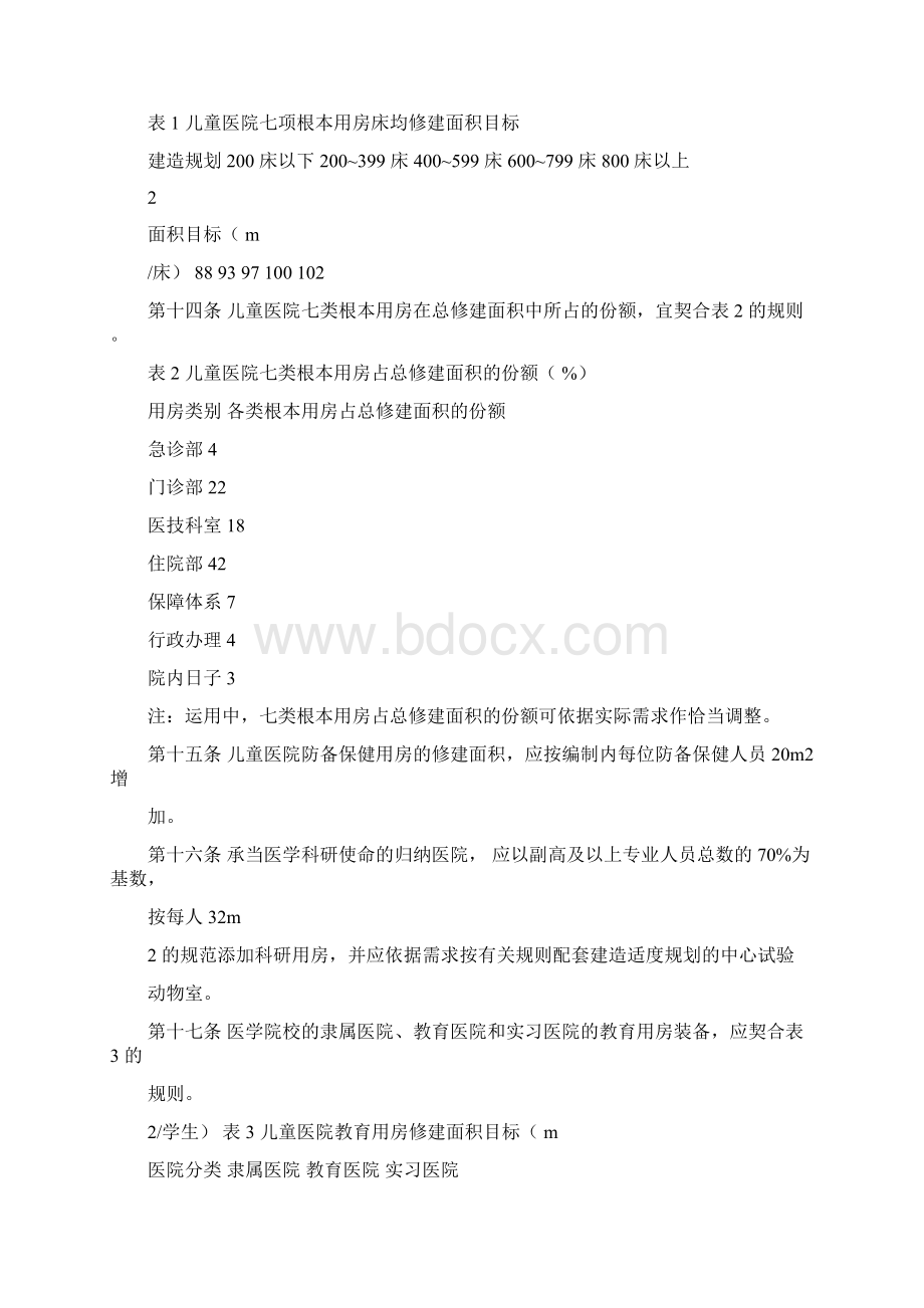 儿童医院建设标准doc文档格式.docx_第3页