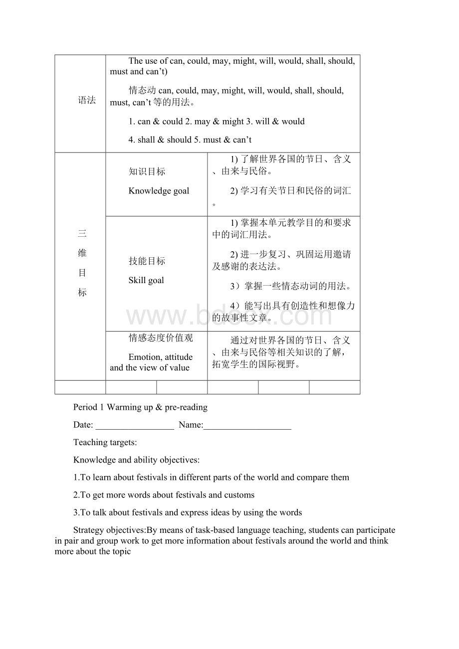 高中英语必修三Unit1精品教案.docx_第3页