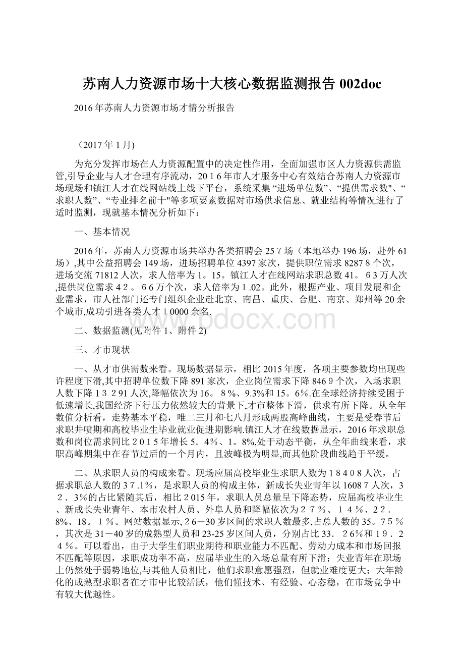 苏南人力资源市场十大核心数据监测报告002docWord格式文档下载.docx_第1页