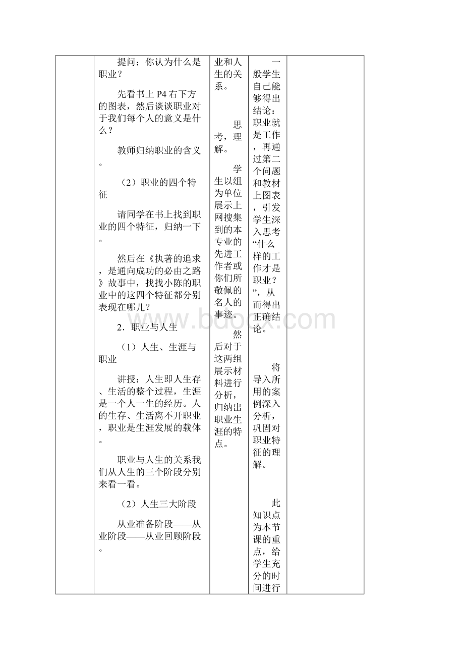 职业生涯规划全册教案设计Word格式.docx_第3页