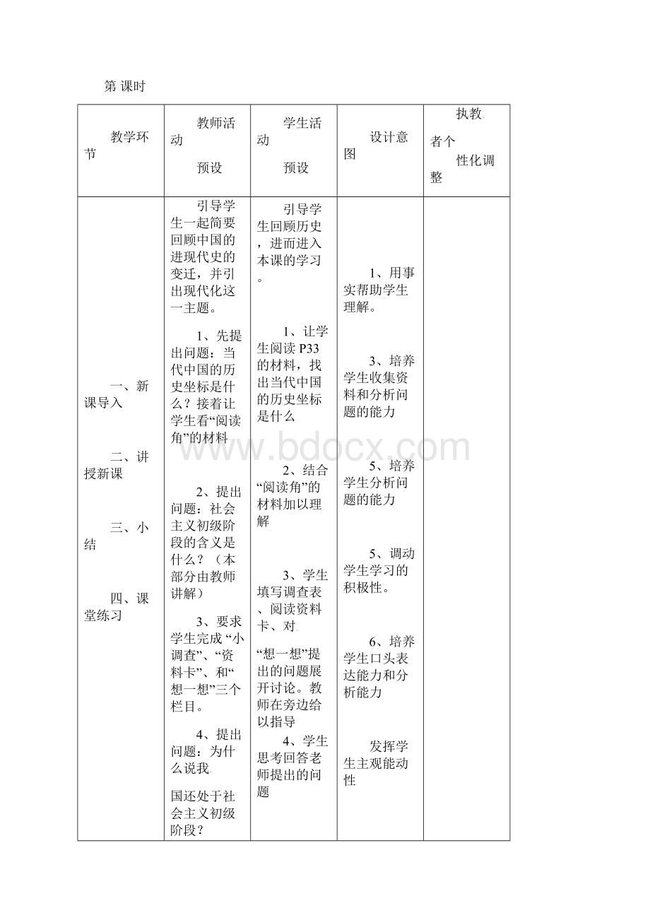九年级政治 中国的道路 教案 人民版.docx_第2页