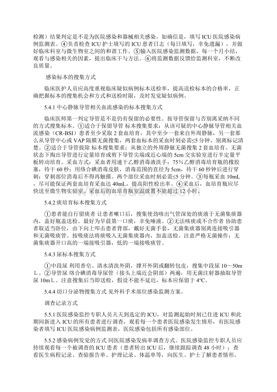 重症监护室ICU医院感染监测方案.docx_第3页