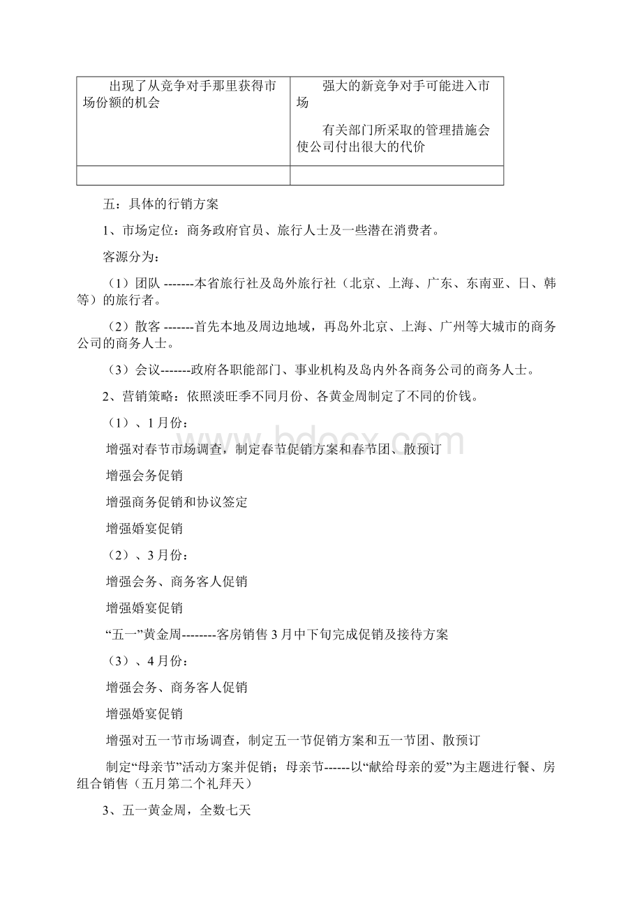 香榭丽舍大酒店进驻柳州市场营销策划书Word格式文档下载.docx_第3页