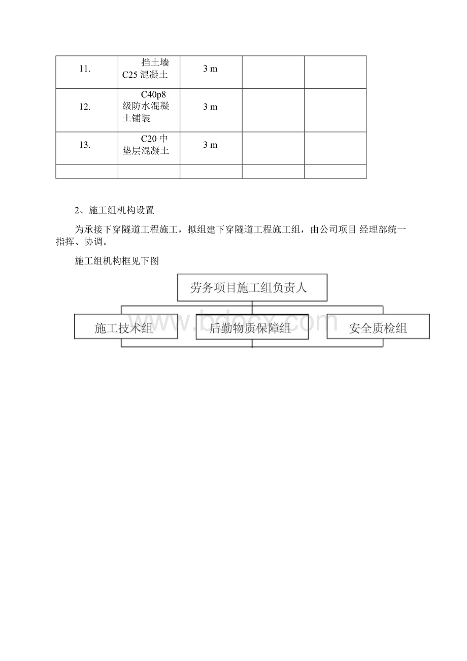 下穿隧道施工组织设计文档格式.docx_第2页