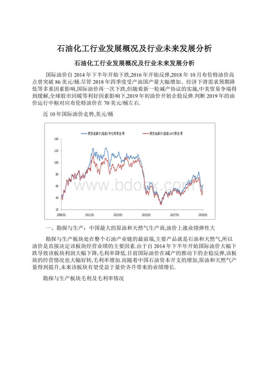 石油化工行业发展概况及行业未来发展分析.docx