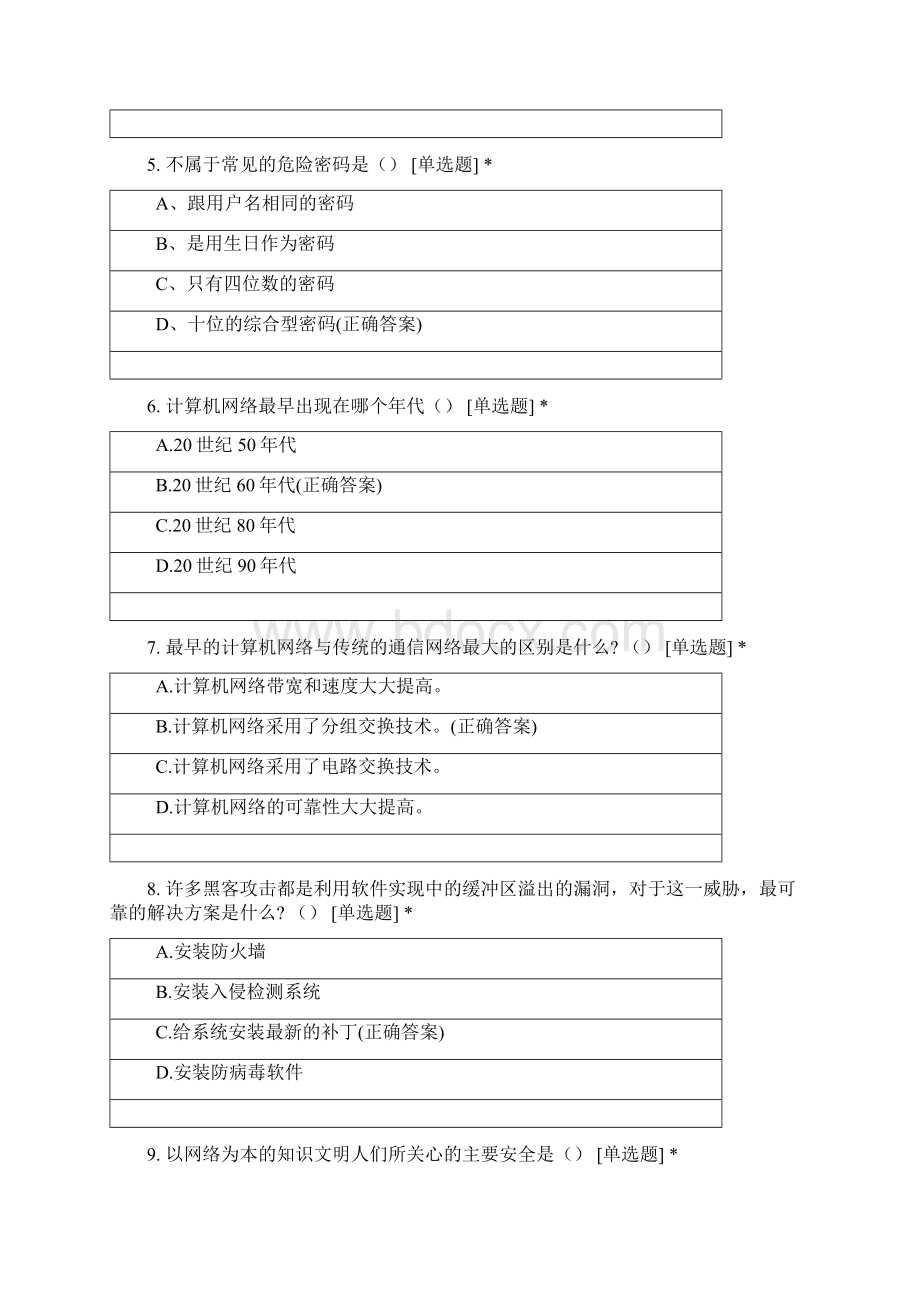 网络安全与校园贷知识竞赛答题Word文档格式.docx_第2页