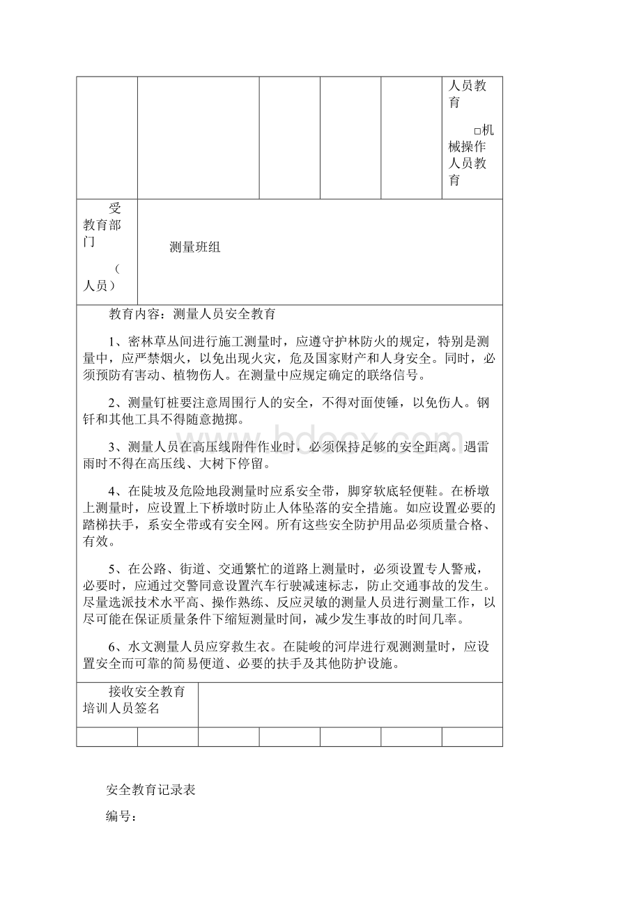 施工安全教育记录内容文档格式.docx_第2页