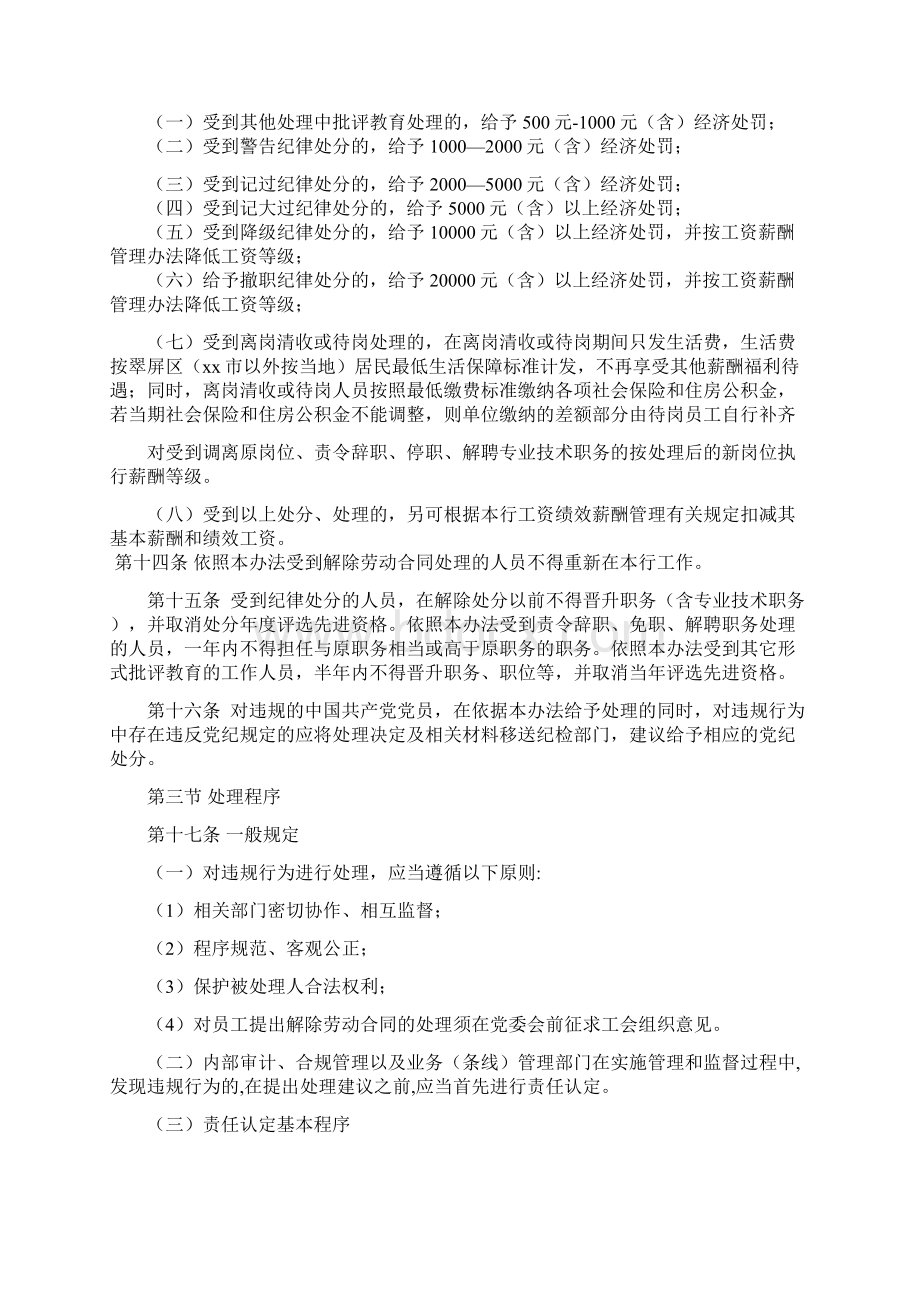 商业银行员工违规行为处罚办法修订.docx_第3页