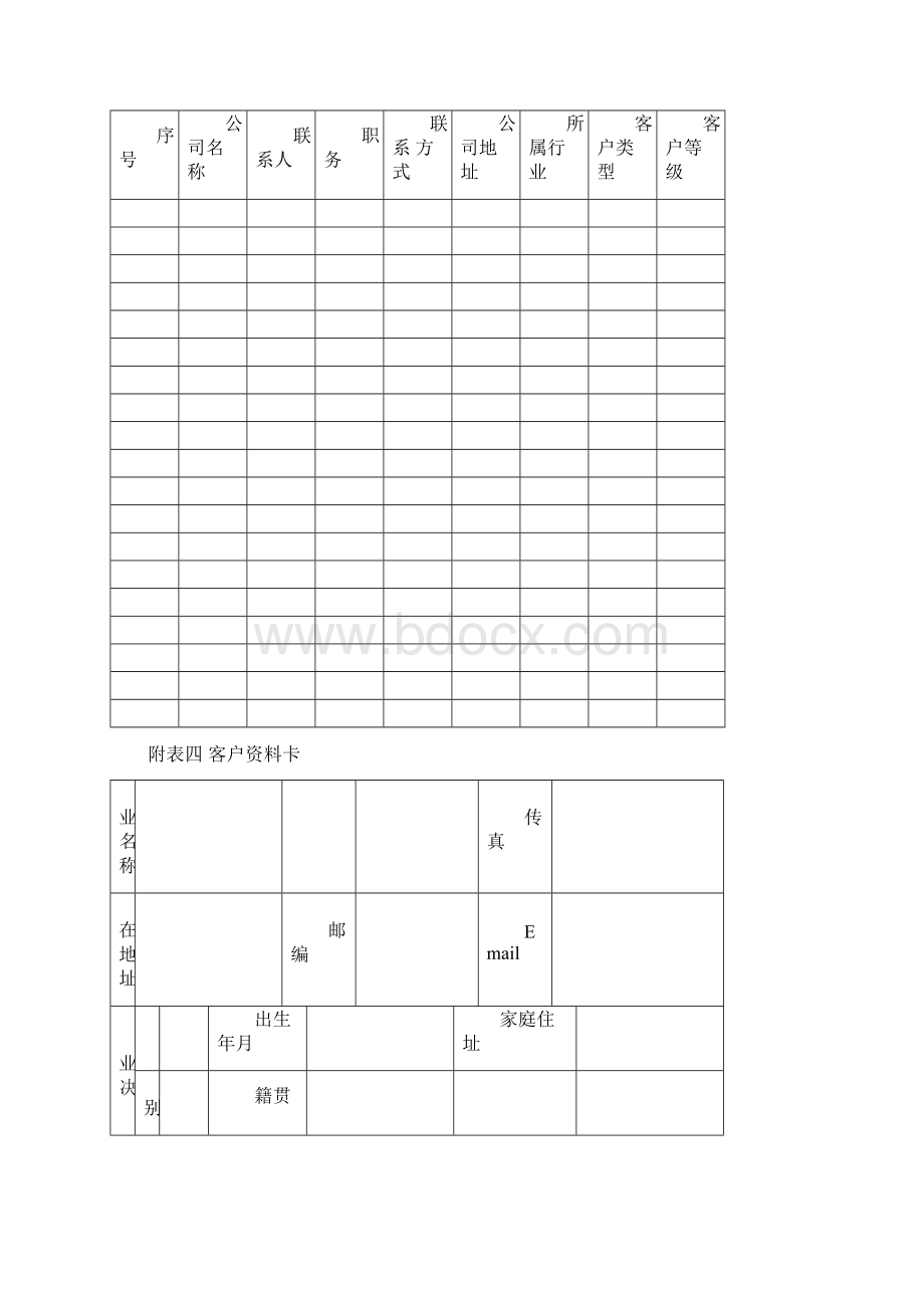 客户档案管理表格Word下载.docx_第2页