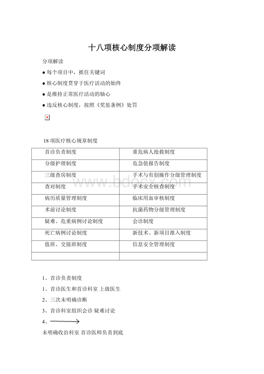 十八项核心制度分项解读Word格式.docx_第1页