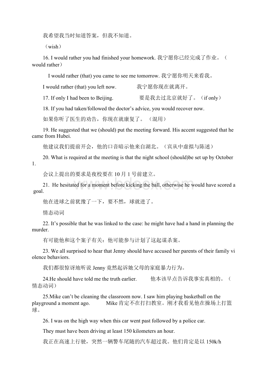 高三一轮复习高中英语语法必备句子含答案文档格式.docx_第2页