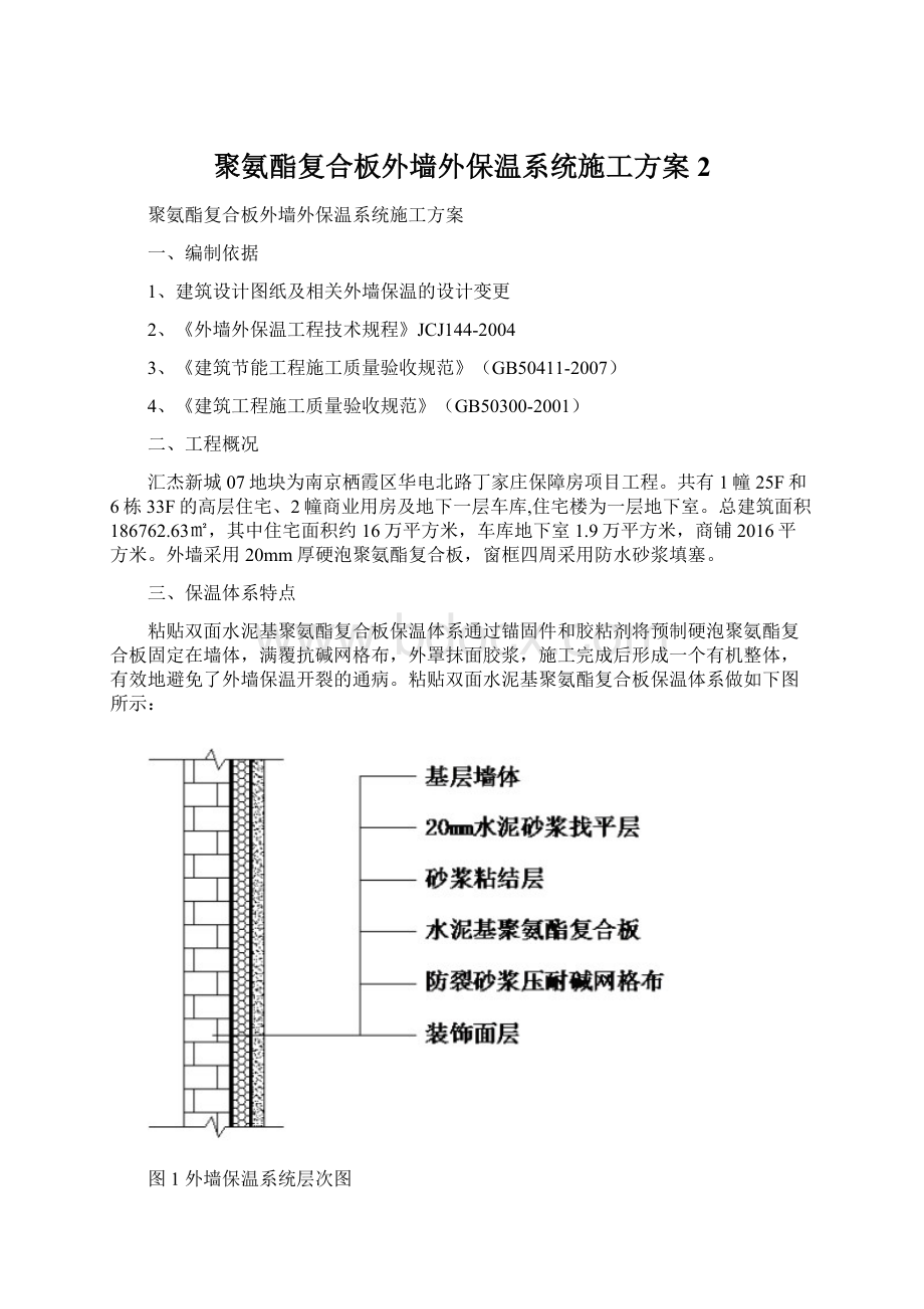 聚氨酯复合板外墙外保温系统施工方案2.docx_第1页