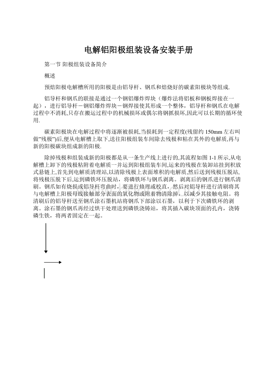 电解铝阳极组装设备安装手册Word文件下载.docx_第1页