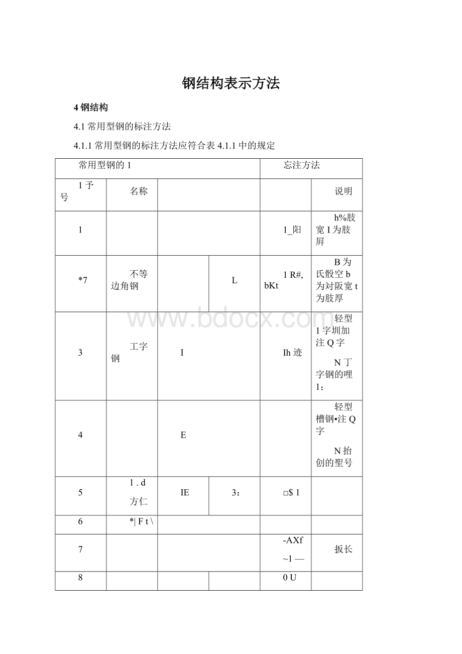 钢结构表示方法.docx