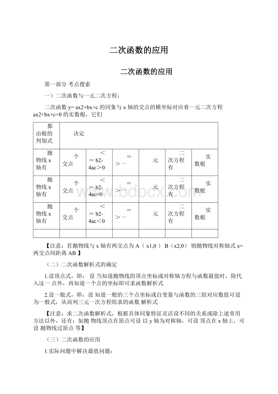 二次函数的应用文档格式.docx_第1页