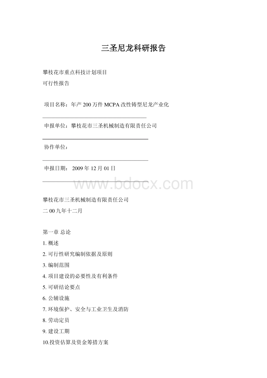 三圣尼龙科研报告Word文档格式.docx