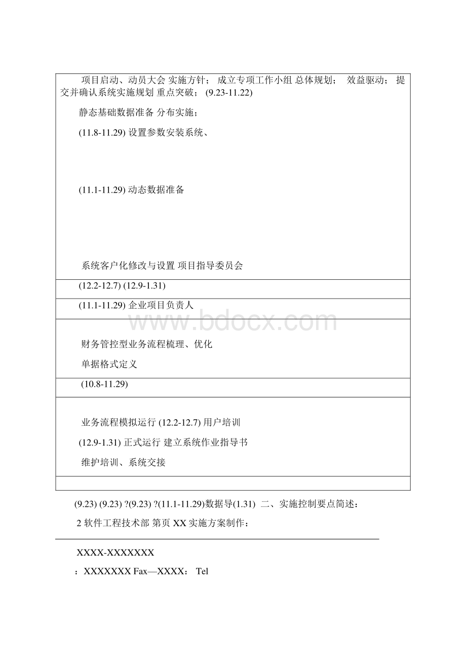 ERP实施计划 时间安排 阶段工作确认方案剖析.docx_第2页