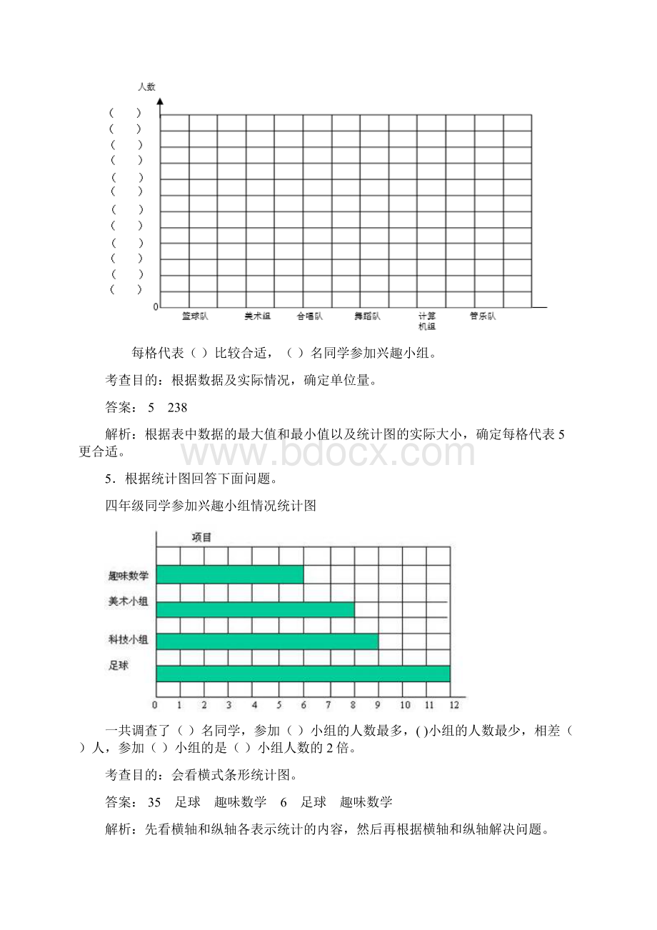 精品人教版四年级上数学同步测试及解析条形统计图.docx_第3页