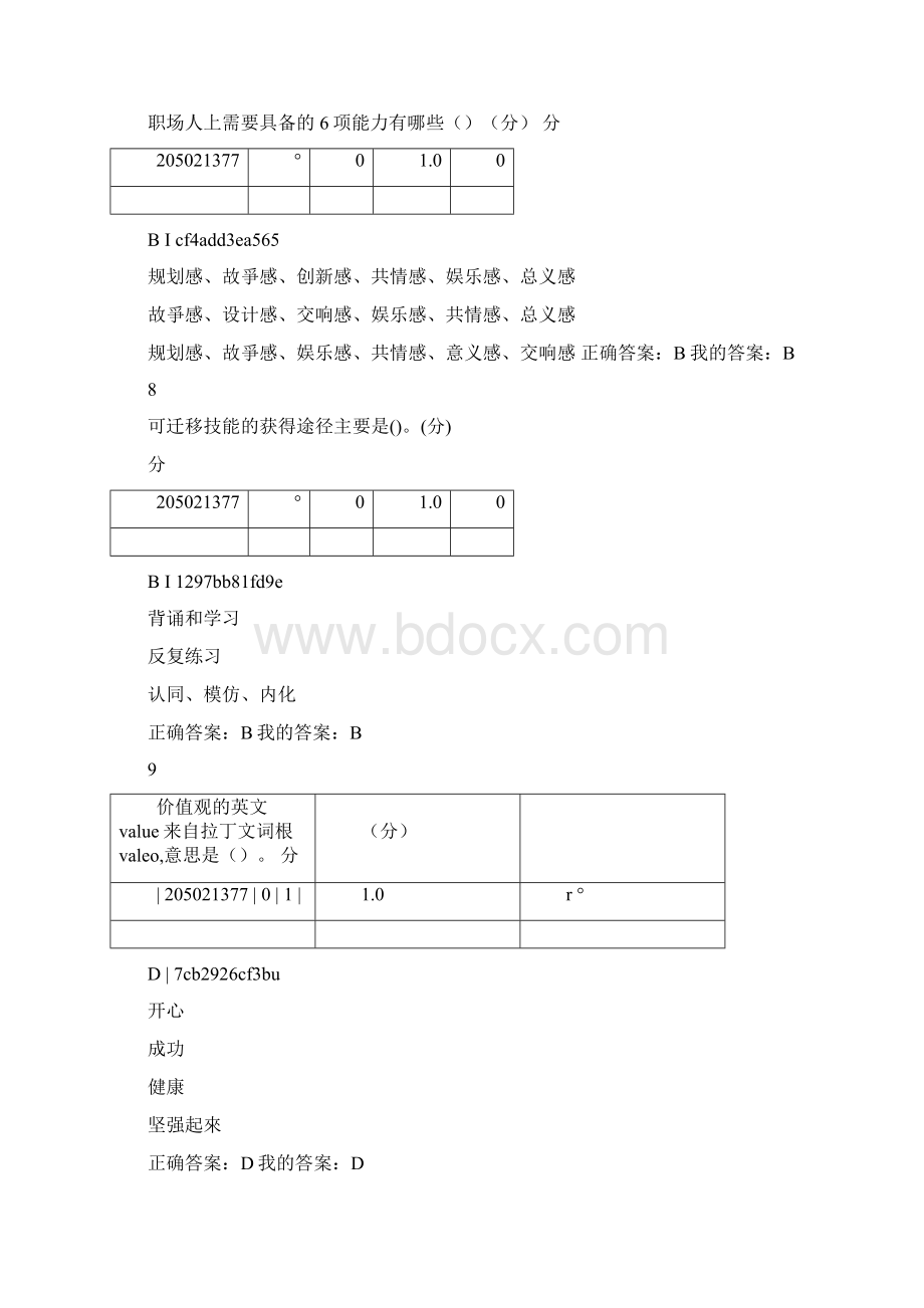 不负卿春大学生职业生涯规划考试答案.docx_第3页