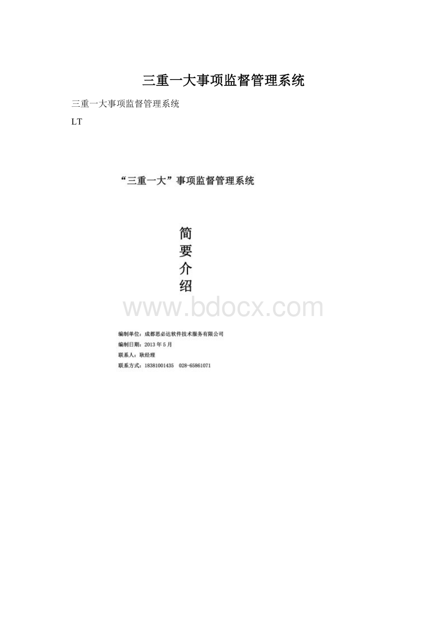 三重一大事项监督管理系统Word格式文档下载.docx