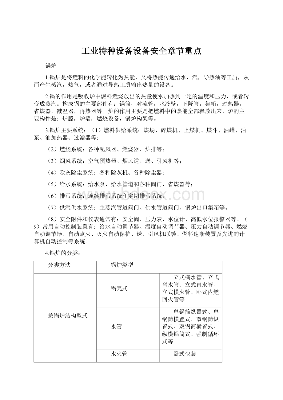 工业特种设备设备安全章节重点.docx_第1页