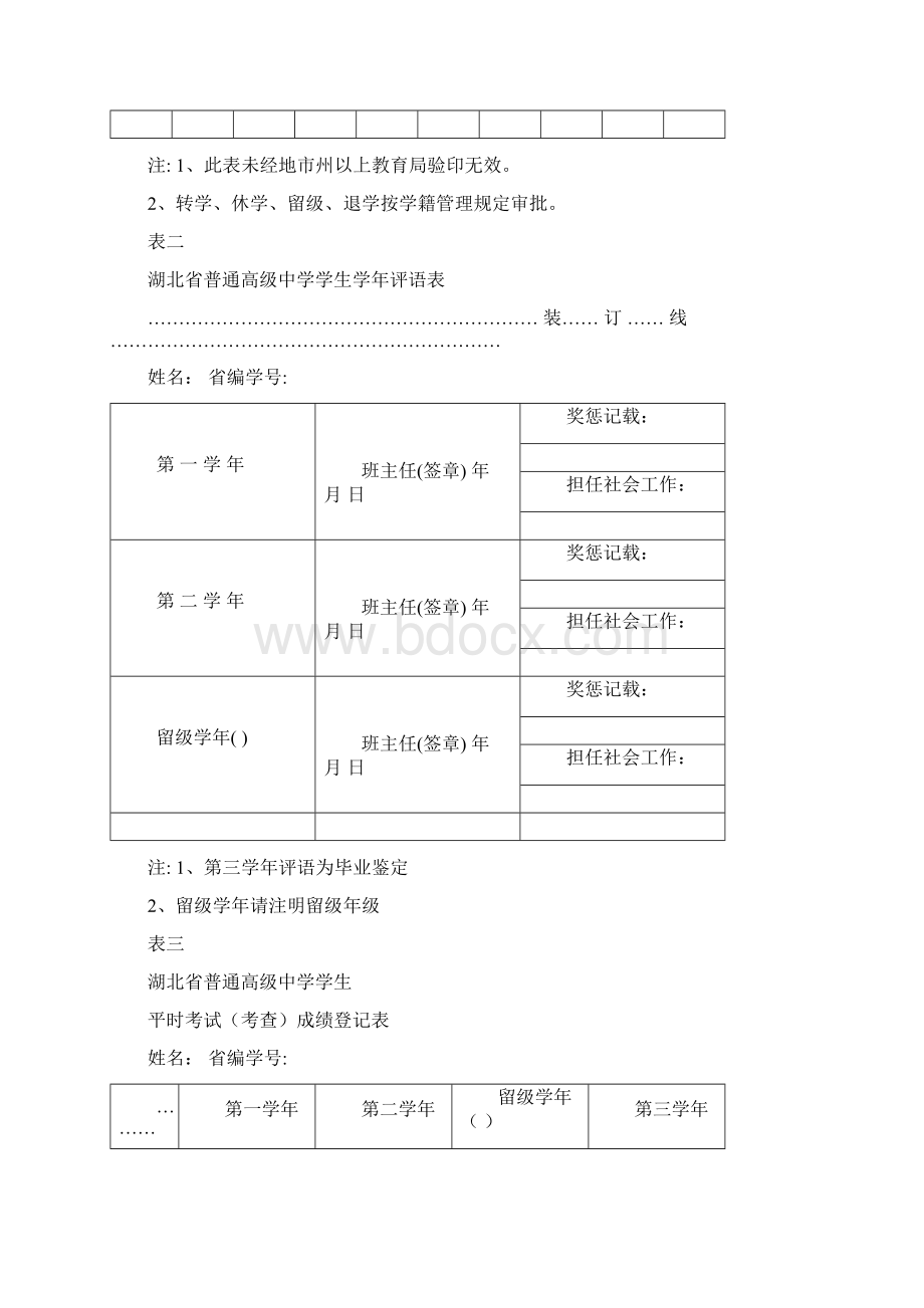 湖北省普通高级中学学生档案.docx_第3页
