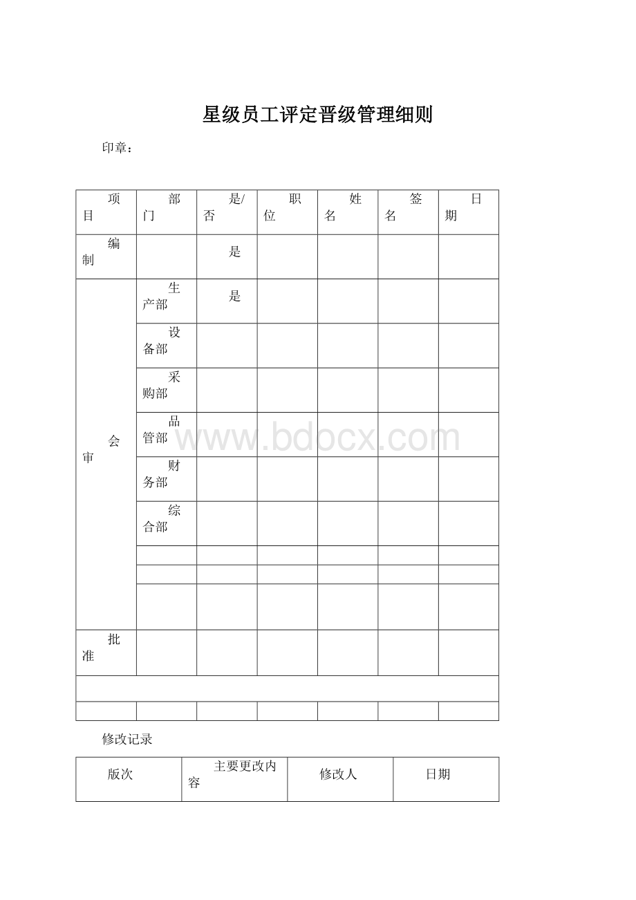 星级员工评定晋级管理细则.docx