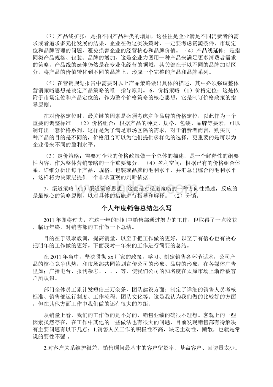 年度销售政策与策略报告范文Word格式.docx_第2页