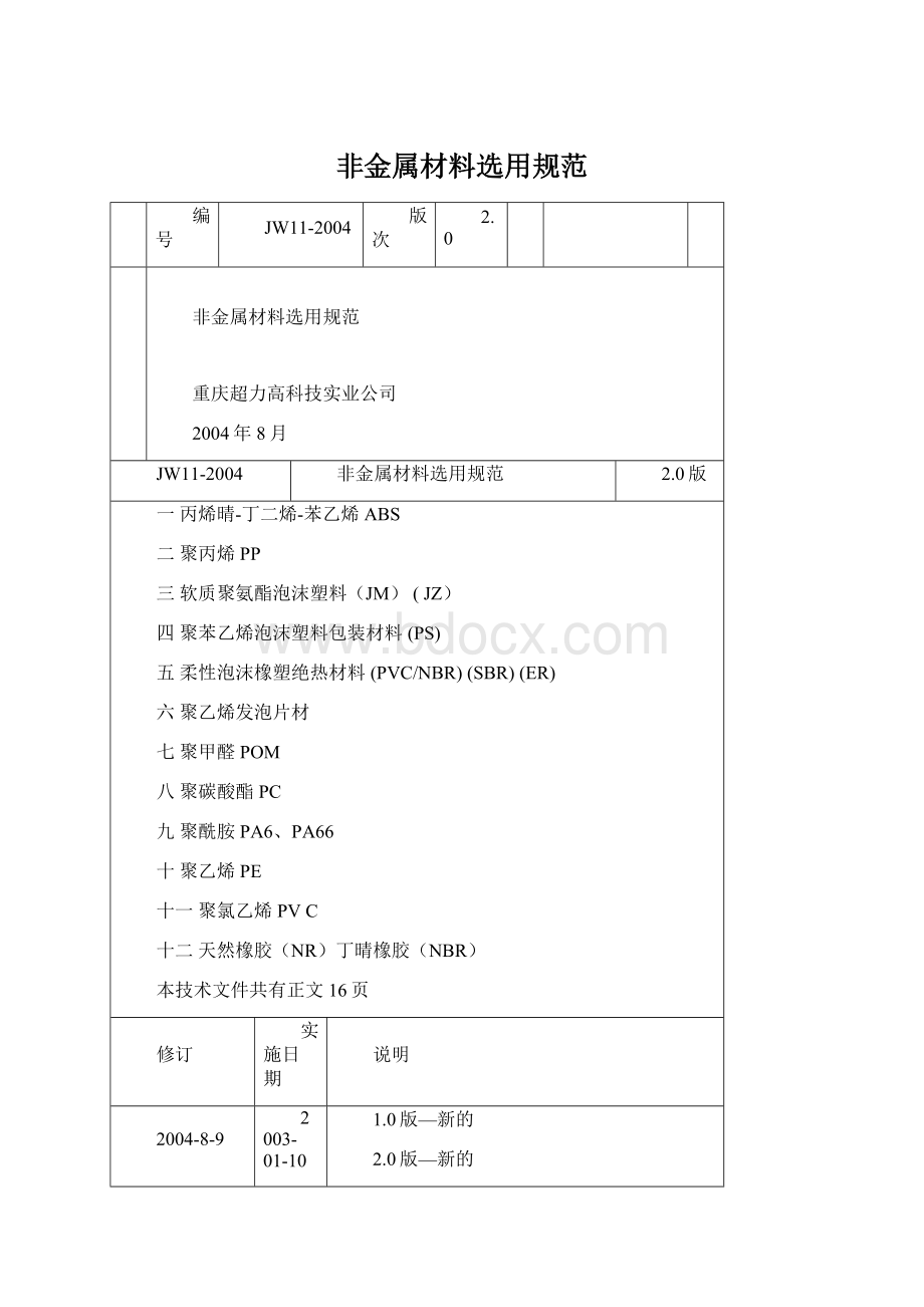 非金属材料选用规范.docx_第1页