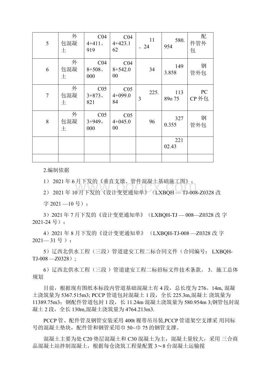 施工方案基础及包封混凝土段PCCP管道施工方案Word文件下载.docx_第2页