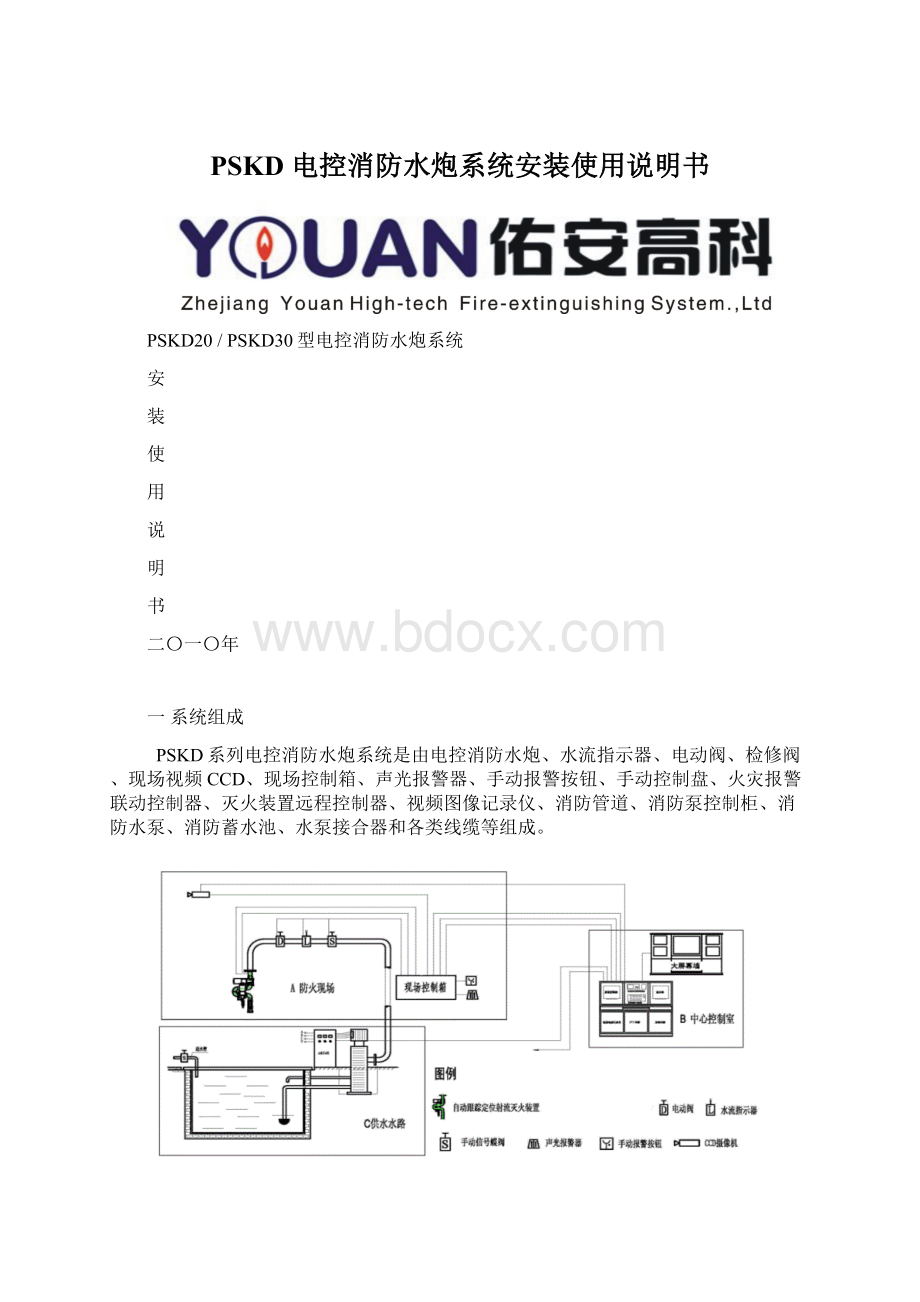 PSKD 电控消防水炮系统安装使用说明书.docx