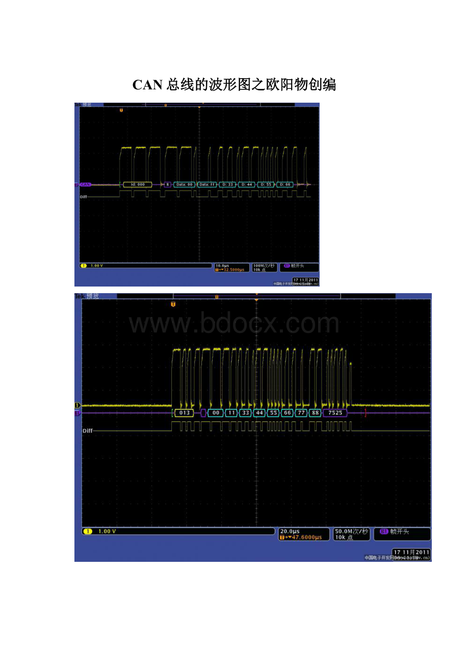 CAN总线的波形图之欧阳物创编.docx