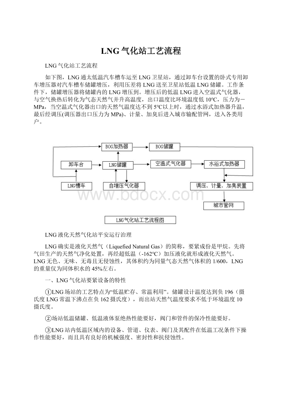 LNG气化站工艺流程Word格式.docx_第1页