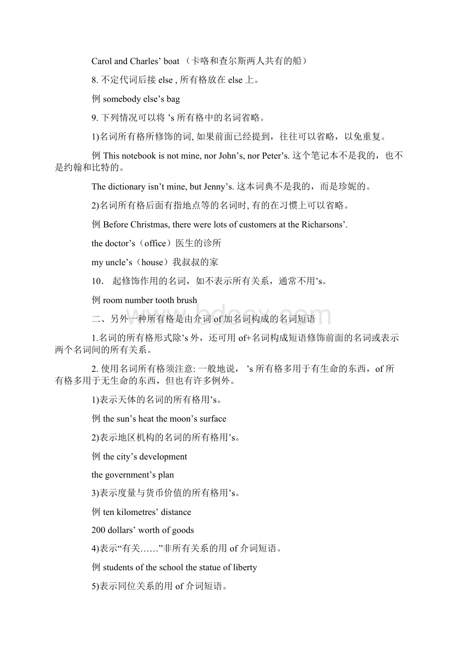 最新小学名词所有格专题训练Word格式文档下载.docx_第2页