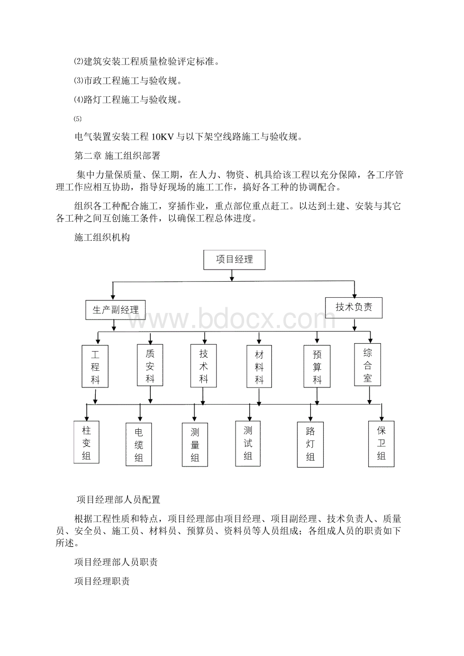 路灯工程工程施工组织设计方案.docx_第2页