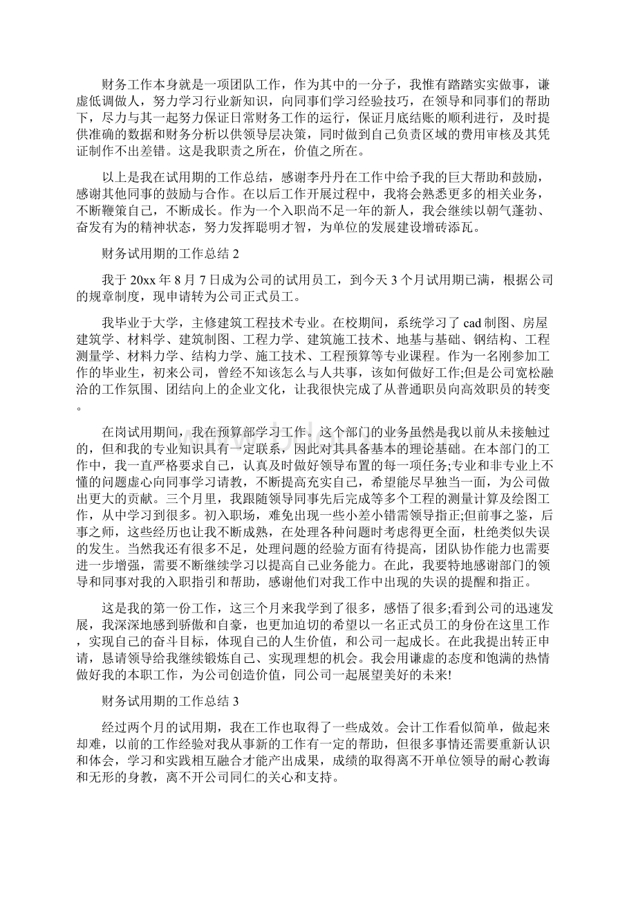 财务试用期的工作总结文档格式.docx_第2页