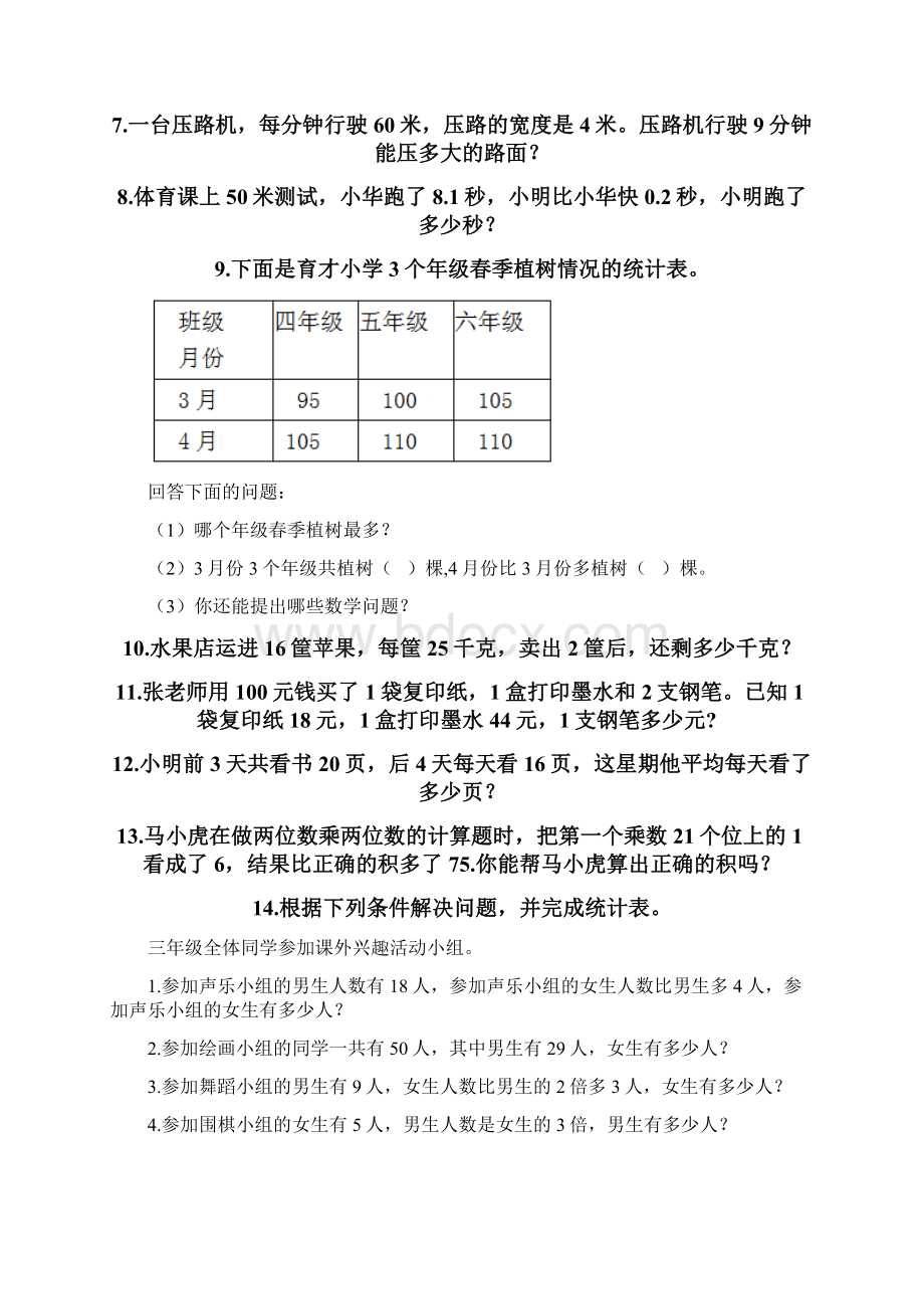 三年级下册数学必刷应用题50道满分必刷Word格式文档下载.docx_第2页