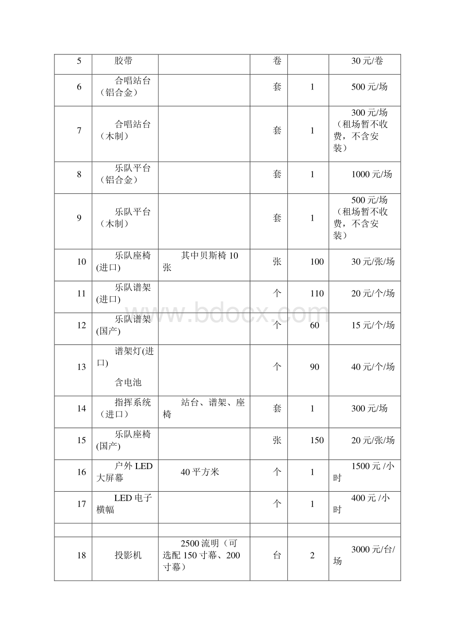 舞台设备租赁价格.docx_第2页