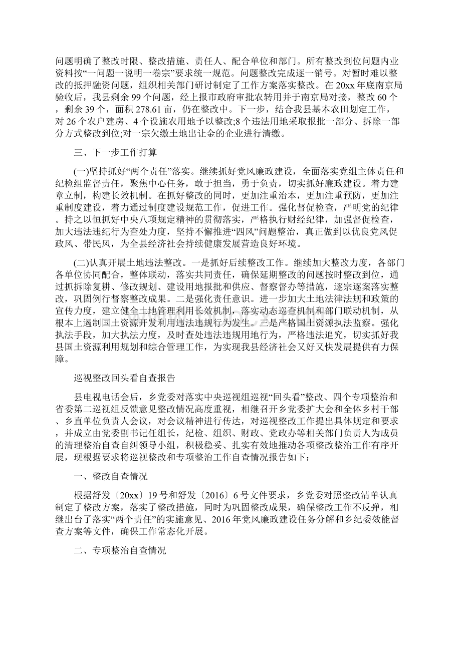 巡视整改回头看自查报告.docx_第2页