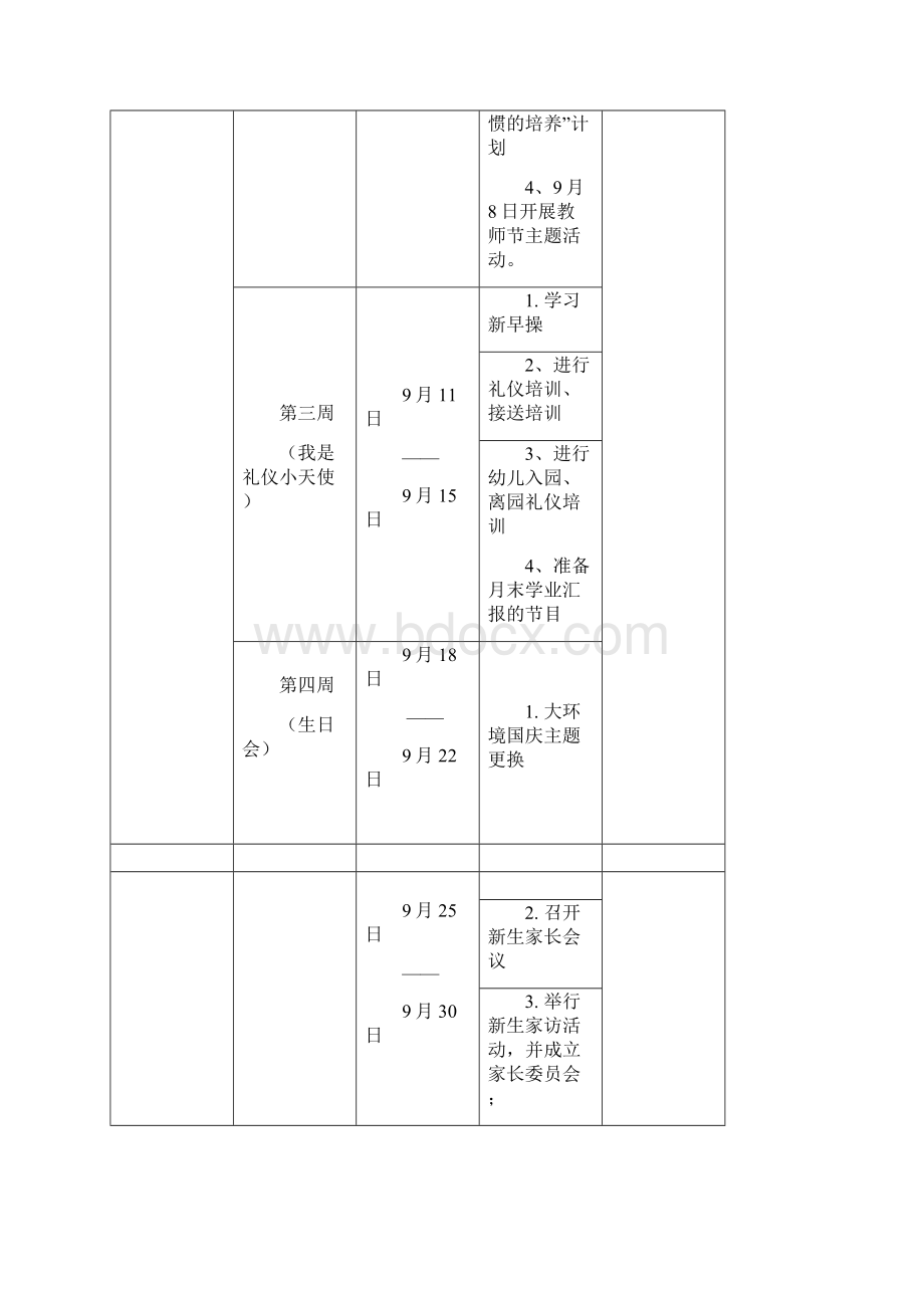 幼儿园第一学期行事历22.docx_第3页