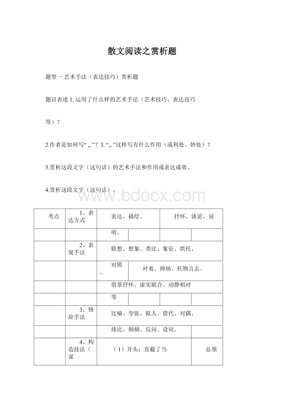 散文阅读之赏析题Word格式.docx