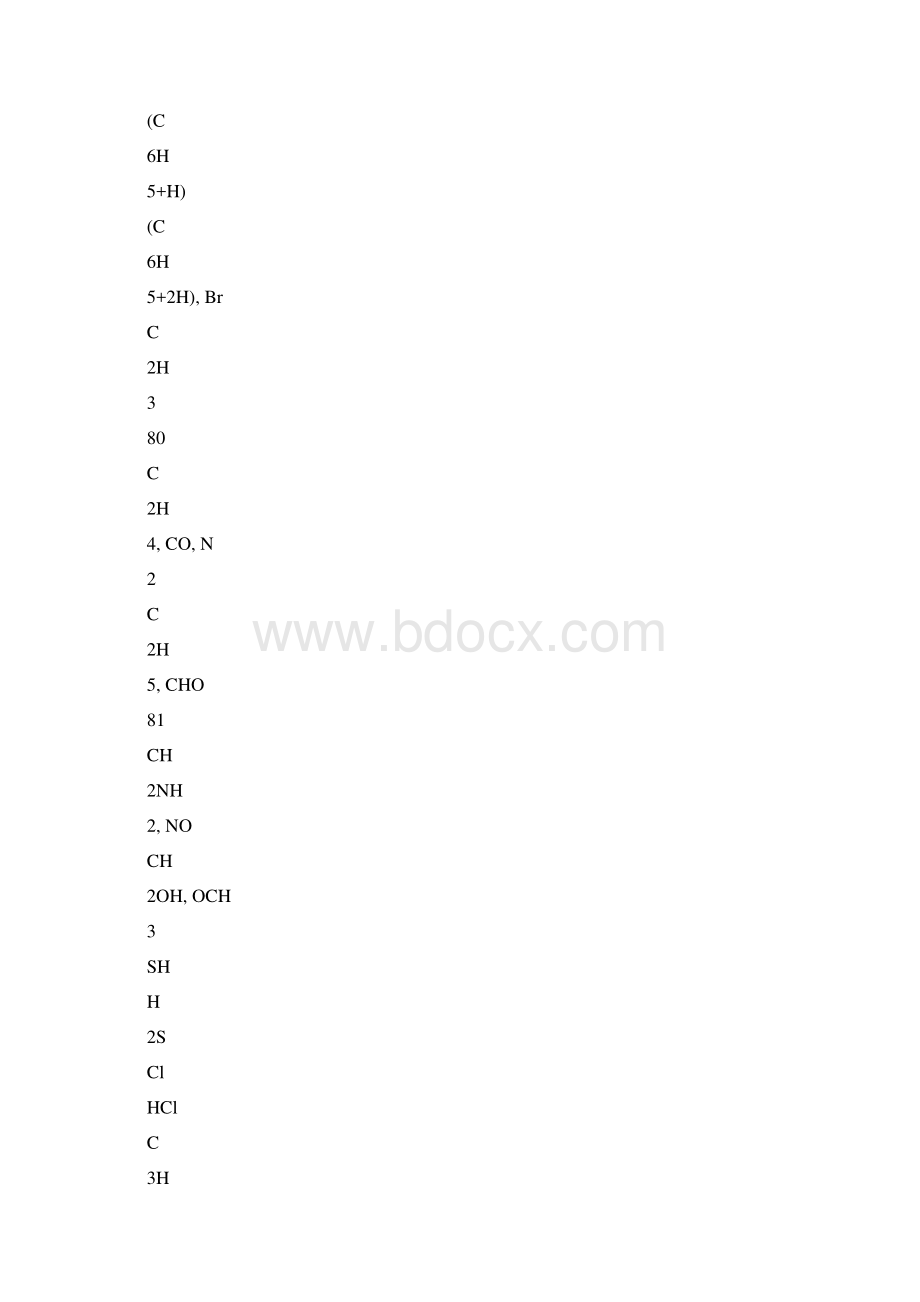 附录V质谱中一些常见碎片离子.docx_第3页